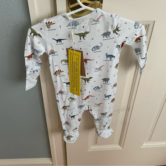 NWT Angel Dear Bamboo ABC Dino Print Footie Pajama Size 0-3M - Picture 6 of 6
